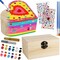 2 Pack DIY Wooden Jewelry Box Art Craft Supplies Painting Kit